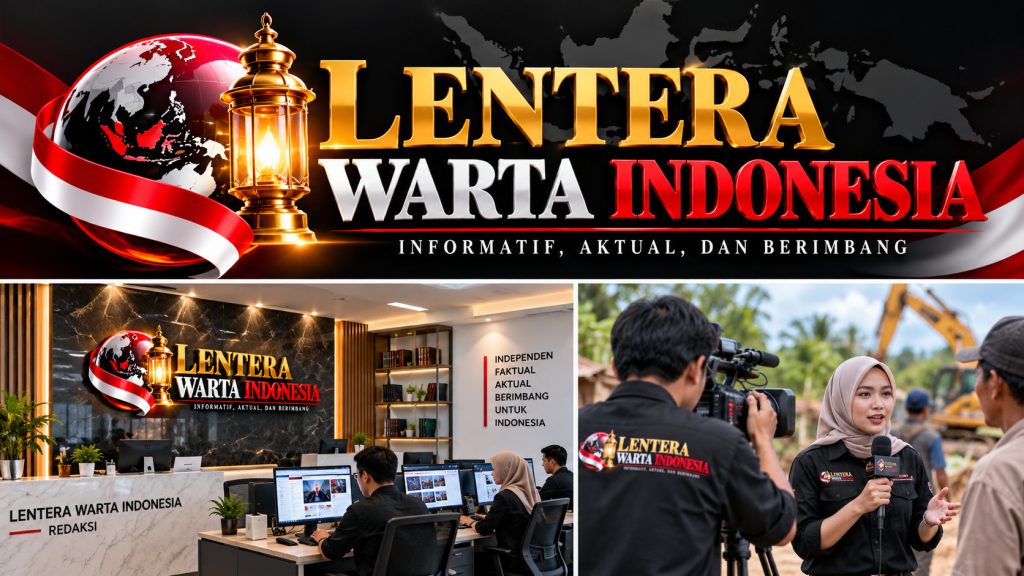 Foto ilustrasi kantor redaksi dan kegiatan jurnalistik Lentera Warta Indonesia.